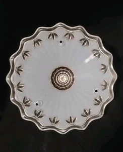 30er Jahre Art Deco Hängelampe Glas Leuchte OHNE BESCHLAG A4 - Bild 1 von 6