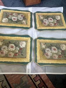 Set 4 tovagliette vintage Pimpernel Rosa Gallica fiori con supporto sugherato - Foto 1 di 6
