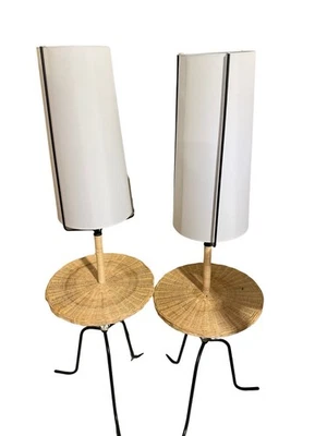 Opalhouse Jungalow Floor Lamp Mixed Material Shelf Lamp Modern  Raton SET OF 2 - Image 1 of 2