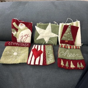 6 APLICACIONES DE FIELTRO POR DIMENSIONES #8136 ADORNOS DE BOLSILLO NAVIDEÑOS - Imagen 1 de 6