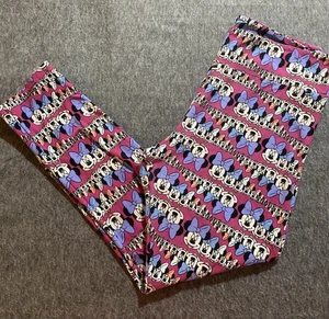 LuLaRoe Leggings Womens Tall & Curvy Minnie Mouse Disney Print Stretch Pants - Picture 1 of 5