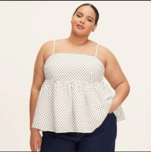 Camiseta sin mangas Kate Spade X Target New York a lunares de lino muñeca bebé nueva sin etiqueta XXL - Imagen 1 de 5