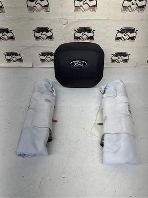 Air Bag Driver Wheel & LH + RH Seat Fits 21-23 FORD F150 PICKUP Black - Image 1 of 4