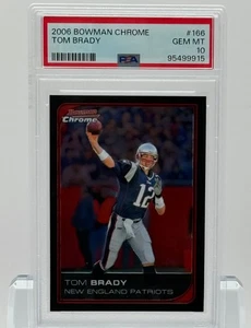 🏈 2006 Bowman Chrome #166 – Tom Brady – PSA 10 GEM MINT 💎 - Picture 1 of 2