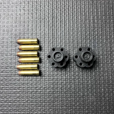 Revólver Cargador de Velocidad Paquete de 2 38 Especial 357 Magnum Cargador de Campo de Disparo de 6 Disparos Foto 1 de 4