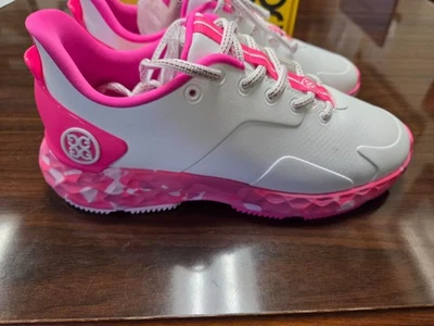 Zapatos de golf G/FORE para mujer MG4+ suela camuflada - rosa nieve/nocaut/talla 7,5/¡nuevos!! Foto 1 de 4