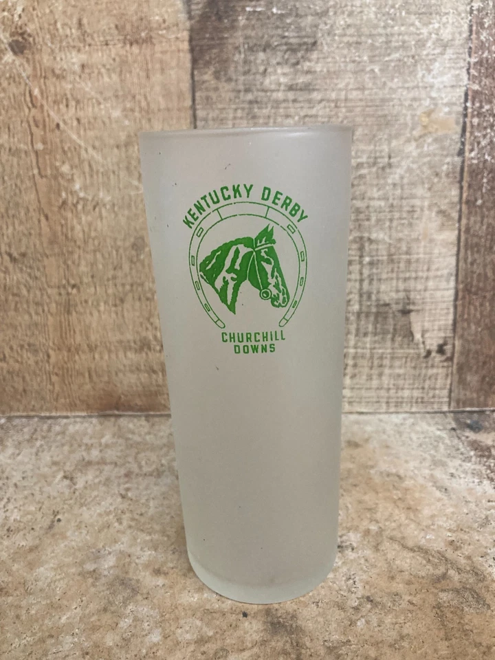 1945 Official KENTUCKY DERBY Frosted Mint Julep Glass mint condition - Image 1 of 4