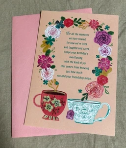 Glückwunschkarte & Umschlag Happy Birthday ~ Freundschaft - Bild 1 von 2