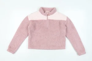 Lipsy Girls Pink Fleece Sweatshirt 13-14 Years, Zip Closure - Picture 1 of 12