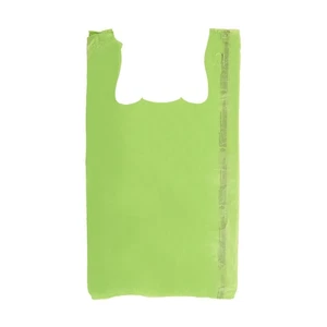SSWBasics Lime Green Plastic T-Shirt Bags - Case of 1,000 - Picture 1 of 2