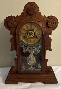Antique Wm. L. Gilbert Mantel Parlor Clock – 8-Day Movement – Working with Key - Picture 1 of 15