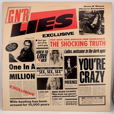 GUNS N' ROSES "Lies" 1988 Vintage 12" Vinyl Geffen GHS24198 Uncensored LP-354 - Image 1 of 4