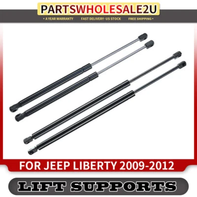 4x Amortiguador para puerta trasera + elevación de ventana trasera para Jeep Liberty 2009 2010 2011 2012 Foto 1 de 4