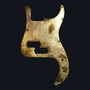 FRANCHIN Jupiter pickguard Relic Aged METALLIC LEAF P-Bass type *MADE TO ORDER - Picture 1 of 6