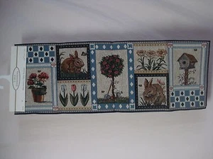 USA Made NWT Garden Quilt 12" x 72" Tapestry Table Runner #76 - Picture 1 of 3