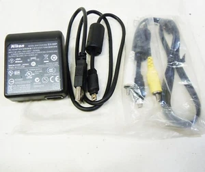 NEW Nikon Coolpix EG-CP14 Audio Video UC-E6 USB Cable EH-68P Charger AC Adapter - Picture 1 of 2
