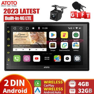 ATOTO S8MS 7" Autoradio 4+32G Android Auto Carplay 2Bluetooth LTE 4G +Telecamera - Imagen 1 de 13