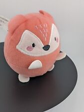 Small 4" Fox Soft Stuffed Plush Animal Foxy Orange Pink Peach Round Mini