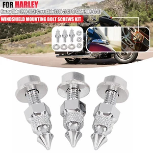 Windshield Mounting Spike Bolt Set For Harley Electra Glide FLHT/X FLHTC FLHTCU - Picture 1 of 11