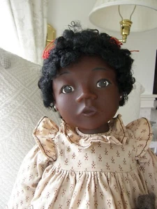 Schöne schwarze Afroamerikanische Puppe Sigikids Germany 80’er Jahre RAR & Besonder! - Bild 1 von 19