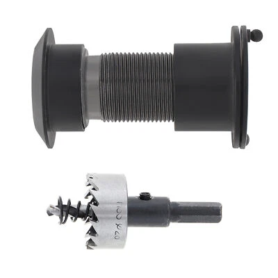 220Degree Solid Brass Door Viewer Peephole Drill Bit Set Security Peek Peep Hole - image 1 of 4
