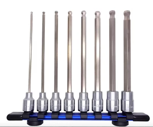 Eight Tool 83BBL-S8 Taper Head Socket Set of 8 Pcs - 3/8 Drive - 6".00 OAL - Picture 1 of 3