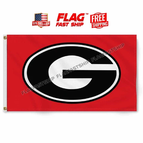Georgia FLAG 3X5 Bulldogs G Logo NCAA College National Champions FREE Shipping Cover