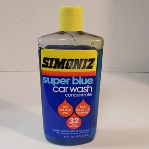 SIMONIZ Super Blue Car Wash Concentrate 16 fl.oz. NOS Will Not Strip Wax W-2845 - Picture 1 of 8