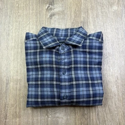 Proper Cloth Long Sleeve Button Front Shirt Blue Plaid Men’s Size 16-31.5 - Image 1 of 4