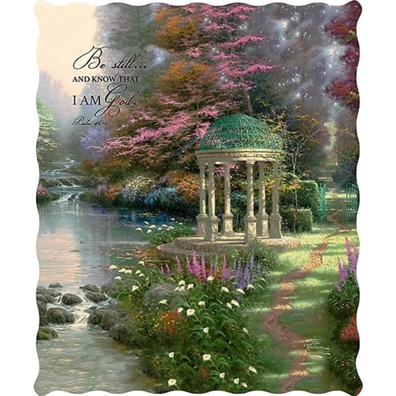 “Be Still and Know” Psalm 46:10 Inspirational 50x 60 Inch Quilted Throw Blanket - Image 1 of 1