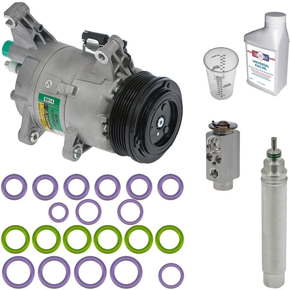 Compresor de aire acondicionado Omega para Mini Cooper 2002-2006 con kit de reparación de aire acondicionado DAC Foto 1 de 1