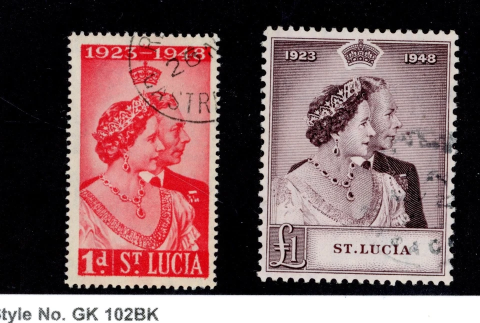 Santa Lucía--Juego completo Scott #129-#130 Foto 1 de 1