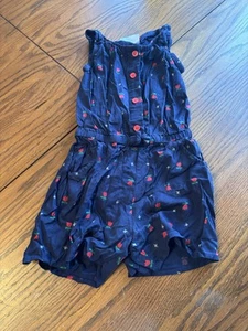 hanna andersson girls 100 4 tulip flower one piece romper shorts - Picture 1 of 3