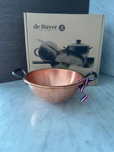 de Buyer Copper Egg Whites Beating Bowl with Riveted Cast Iron Handles, 2.6 qt - Picture 1 of 4