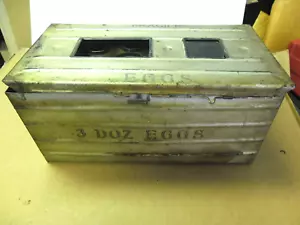 VINTAGE EGG SHIPPING BOX FOR 3 DOZ. EGGS CHICKEN FARM EGG BOX - Picture 1 of 5