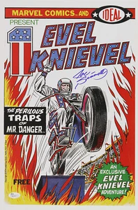 Joe Sinnott Evel Knievel 1974 firmado 11x17 impresión en color (JSA) - Imagen 1 de 2