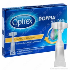 Gocce Oculari Optrex Doppia Azione Lenitive e Lubrificanti 10 Flaconi Monodose