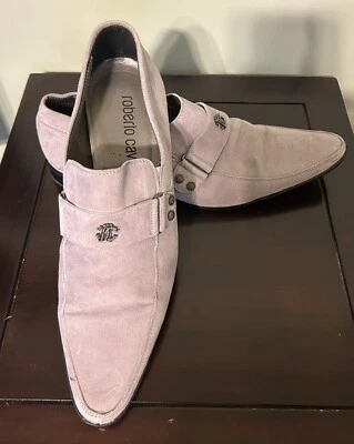 Zapato de pasarela Roberto Cavalli S/S 2006 rosa lila gamuza vintage talla 9 42 Foto 1 de 4