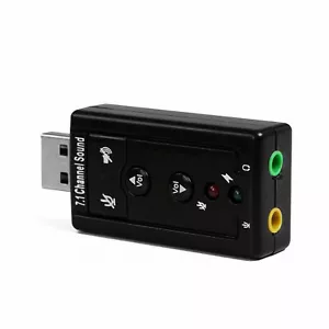 USB 2.0 External 7.1 Channel 3D Virtual Audio Sound Card Mic Adapter Laptop PC - Picture 1 of 6