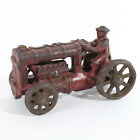 Vintage Red Cast Iron Tractor Ford Fordson Farm Model Hubley 3.75"