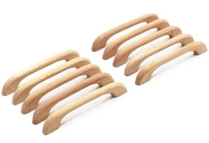 10Pcs Unfinished Wooden Kitchen Pulls Handles Cabinets Furniture Dresser Wardrob - Picture 1 of 4