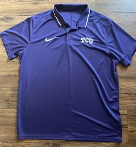 TCU HORNED FROGS NIKE Dri-Fit Ultra Lightweight Coach Sideline Polo Shirt - XL - Bild 1 von 2