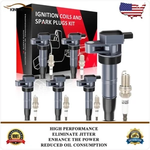 Ignition Coils & Spark Plugs For Hyundai Santa Fe 2007-2009 Sonata 2006-10 3.3L - Picture 1 of 18
