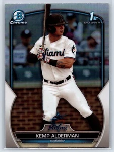 KEMP ALDERMAN 2023 Bowman Chrome 1ST BOWMAN REFRACTOR BDC-123 Miami Marlins - Picture 1 of 2