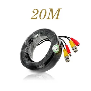 20 Meter DVR CCTV Überwachungskamera Videoaufnahme DC Strom Verlängerung BNC Kabel Leitung - Bild 1 von 9