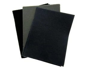 Iron On Cotton Repair Patches - 2 x (10cm x 13cm) - Black, Navy, Grey - Picture 1 of 7