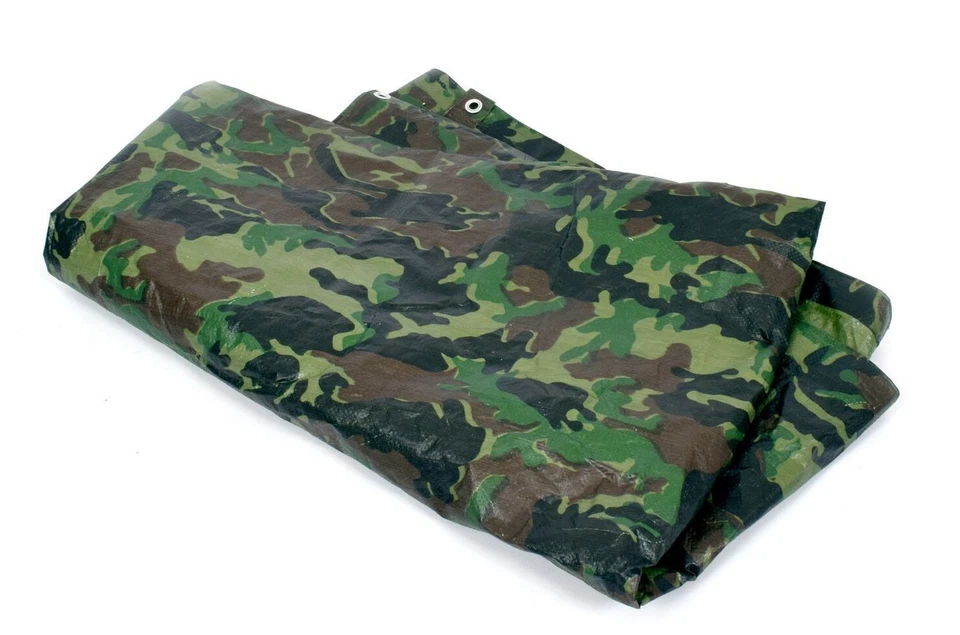 Camouflage Quality Tarpaulin Waterproof Sheet Outdoor Camping Cover 3m x 2m - Image 1 of 1