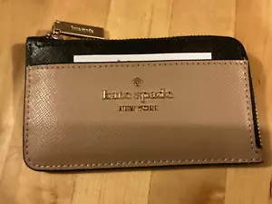 Brandneu mit Etikett neu Kate Spade braun Leder Reißverschluss Geldbörse Kartenetui - 12 x 8 cm - Bild 1 von 5