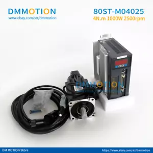 220V 4N.M 1000w AC Servo 80ST M04025 motor + AASD 20A Driver + cable RS485 RS232 - Picture 1 of 3