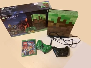 Xbox One S 1Tb Limited Edition (Minecraft) + 2 Controllers + Game - Picture 1 of 13